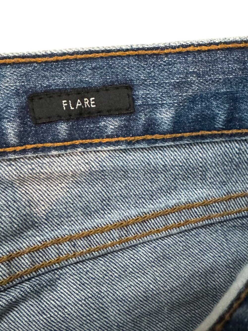 Calvin Klein Womens Flare Jeans Size 14 Distressed Hem Medium Wash Denim - Picture 3 of 5